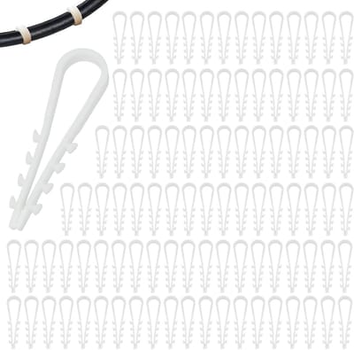 Set van 100 U-vormige kabelclips voor kabelbeheer, bevestiging en organisatie van snoeren in huis en DIY-projecten