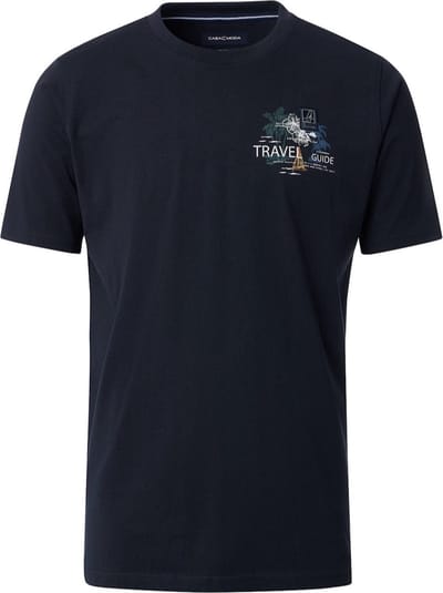 Casa Moda T-shirt Met Print 944257000-105 Blauw - XL
