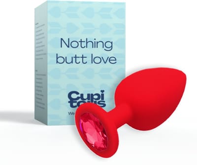 Cupitoys® Siliconen buttplug - Diamant rood - Small - Sex toys voor vrouwen - Sex toys voor mannen - Buttplugs
