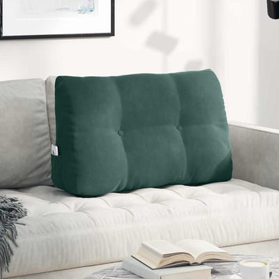 vidaXL - Rugkussen - Donkergroen - 80 - x - 24 - x - 50 - cm - Fluweel