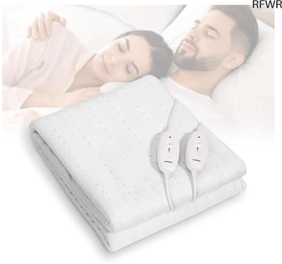 Elektrische Deken - Matrasverwarmer Dekendeken - Warm Slapen - Dubbele Besturing - 160x140cm - Wit