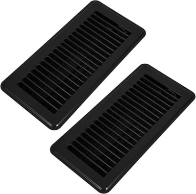 Vloerroosters - Ventilatieroosters - Luchtstroom Beheer - Vuil Preventie Systeem - 4x10 Inch - Zwart