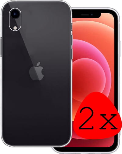 Hoesje 2 Stuks - Geschikt voor Apple iPhone XR - Sterk & Shockproof - Case Siliconen - Back Cover - Telefoon Hoes - Transparant