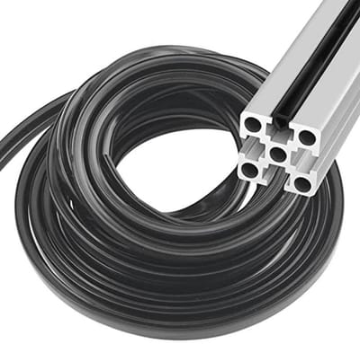 Aluminium Profiel 10 m met Groefafdekking en Afdichtingsstrip voor Stofbescherming