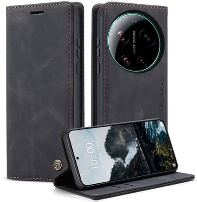 CaseMe Hoesje - Geschikt voor Xiaomi 17 Ultra Hoesje - CaseMe 013 Book Case - Zwart