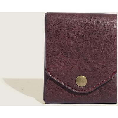 Nieuw Niche Ontwerp Kaarttasje Japanse Kleine Retro Portemonnee voor Mannen en Vrouwen Multifunctionele Lederen Portemonnee gray