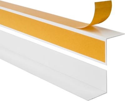 Zelfklevend PVC Hoekprofiel Kantenbescherming voor Binnenhoeken Wit 50x50mm 150cm