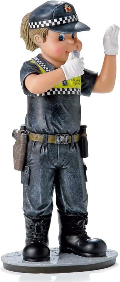 MadDeco - kleine schatjes beeldjes - Nadal - later als ik groot ben - agent verkeerspolitie - 25 cm hoog - met de hand gemaakt in Spanje
