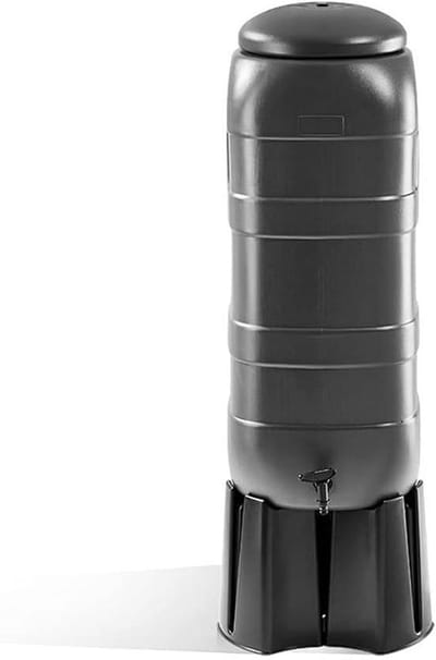 Regenton Kit - Wateropslag Tank - Regenwater Opvangen - Inclusief Stand en Diverter - 100 Liter - Grijs