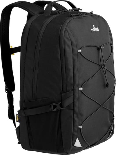 NOMAD® Silfra 28L Rugzak | Zwart | Laptop Rugtas met Laptopvak 15,6" | School / Werk | Heren / Dames / Jongens | Ergonomische Schooltas | Waterafstotend