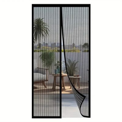 ForDig Vliegengordijn 95x235 cm - Glasvezel A-kwaliteit - Luxe Deurhor Magnetisch - Horgordijn – Vliegengordijn – Hordeur - Zwart
