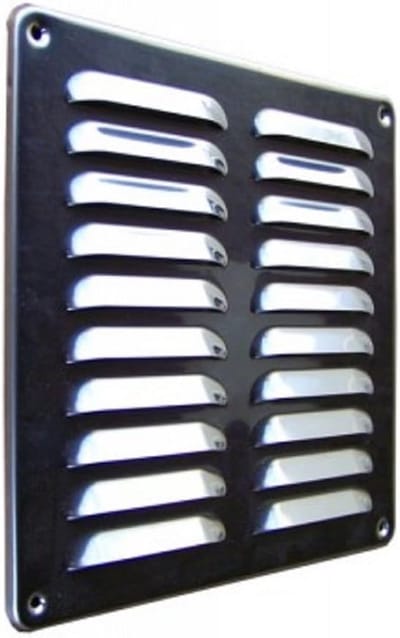 RVS ventilatierooster 245x245 mm inclusief insectenhor en montage materiaal