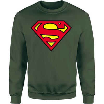 Official Superman Shield Sweatshirt - Green - S