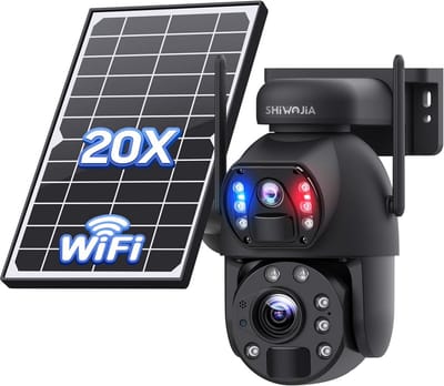 WLAN Beveiligingscamera Set - Outdoor Camera's - Woning Beveiliging - Dubbele Lens 360 Graden - 6 MP Kleuren Nachtzicht - Wit