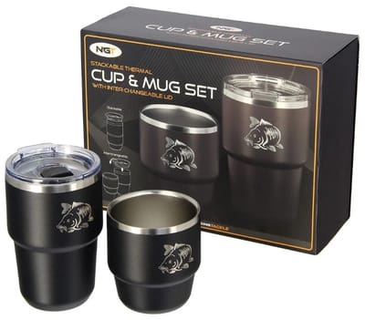 NGT Twin Mug Stackable Outdoor Drink Thermoset (Beker + Mok) - Thermoskan