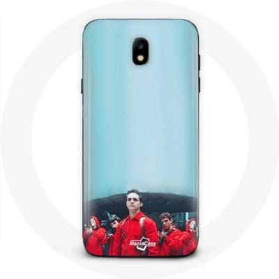 Hoesje - La casa de papel - Samsung Galaxy J3 2017 - Flexibel - Bescherming - Blauw blauw