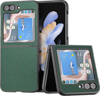 Geschikt voor Samsung Galaxy Z Flip 5 Premium Hard PC hoesje - Groen