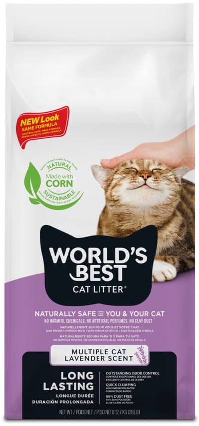 12.7 kg World's Best Kattenbakvulling Meerdere Katten Lavendel Kattenbakvulling