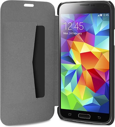 Puro Booklet Wallet Case Black voor Samsung Galaxy S5