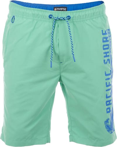 riverso Heren Short RIVJannik bequem Groen M Volwassenen Sportieve Zwembroek met Print