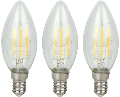 LED line LITE LED Filament Kaarslamp C35 E14 - 4W (vervangt 40W) - 480lm - Ø35mm - 230V - Energiezuinig - 3 stuks