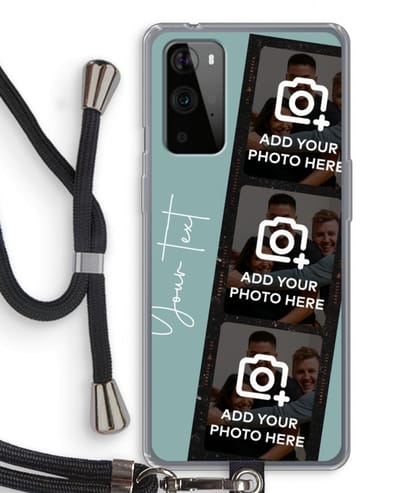 Gepersonaliseerd - Case Company® - Hoesje met koord geschikt voor OnePlus 9 Pro hoesje met Koord - Filmrol N°1 - Telefoonhoesje met Zwart Koord - Bescherming aan alle Kanten en Over de Schermrand