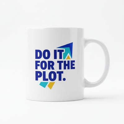 Do It for the Plot Koffiemok 330 ml – Motiverende Tekst Cadeau Mok