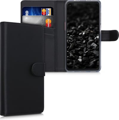 kwmobile telefoonhoesje geschikt voor Samsung Galaxy Xcover Pro - Hoesje met pasjeshouder in zwart - Wallet case