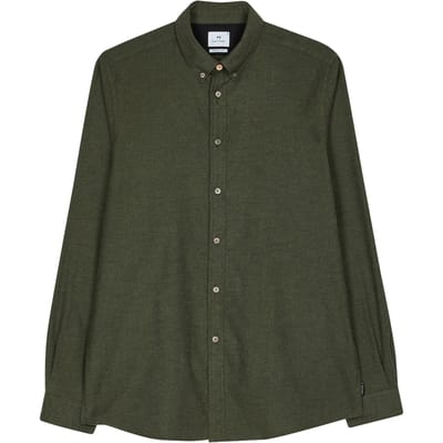 Paul Smith Mens Ls Regular Fit Shirt Bd Col Bottle Green Maat: S | Casual Overhemden Outlet | Heren | Groen