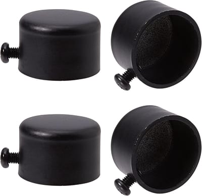 Dailygoody - Gordijnroede Eindstukken - Metalen Gordijneindstukken - Zwart - 28mm Cilindrisch - Decoratie Accessoires - Geschikt voor Thuis en Kantoor