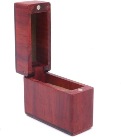 Houten Ringdoos voor Verlovingsring en Trouwring - Ovalen Vorm, Handgemaakt, Decoratief en Miniatuur Sieradenopbergdoosje