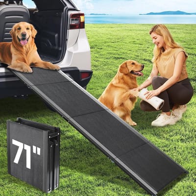 Extra lange hondenhelling van 180 cm voor grote honden - Opvouwbare antislip hondenhelling voor auto en SUV