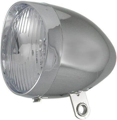 Spanninga Holland Koplamp Retro - Fietslamp - Batterij - LED - Chroom