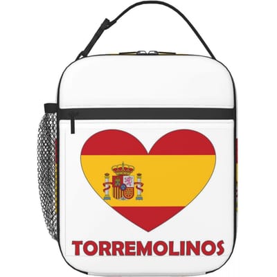 Spanje Vlag Kaart Geïsoleerde Lunchtas voor Vrouwen Kinderen Draagbare Voedseldozen Thermische Lunchbox Tote One Size