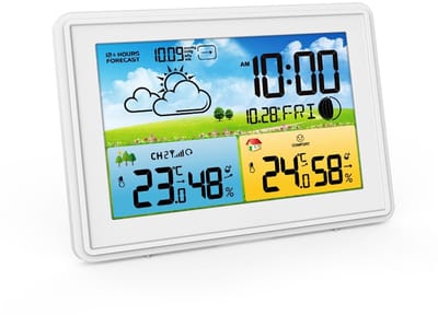 Weerstation Binnen en Buiten - Hygrometer Draadloos - Luchtvochtigheidsmeter