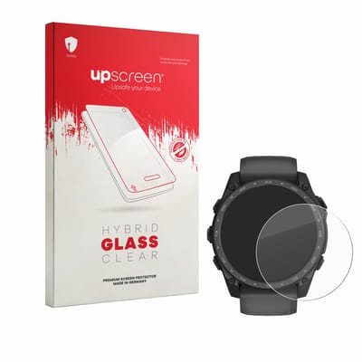 upscreen - Screenprotector voor Garmin Tactix 8 Amoled Cerakote (51 mm) - Folie Beschermfolie Beschermglas transparant