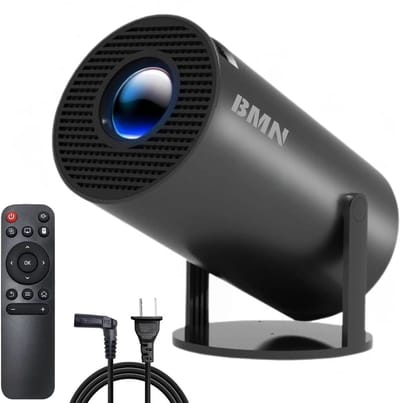 BMN® Premium Mini Beamer 2026 Editie - Smart Projector met 4K ondersteuning - Geschikt voor IOS en Android - WiFi 6 & Bluetooth 5.4 - Android 13.0 - Draagbaar - Thuisbioscoop - Zwart