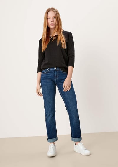 Straight fit jeans met stretch