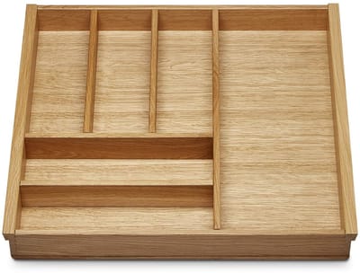 EIK Besteklade voor 60 mm lade bijv. Nobilia vanaf 2013 (473 x 497 mm) Houten keukenindeling met 6 vakken ORGA-BOX III