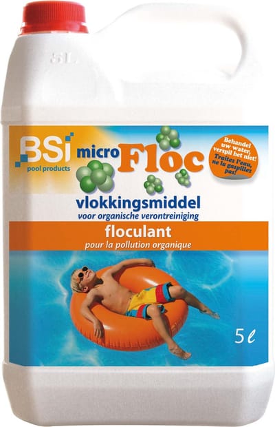 BSI - Micro Floc - Vlokmiddel - Zwembad - Spa - Voor het uitvlokken van fijne niet-filterbare deeltjes in zwembad of spa - 5 L