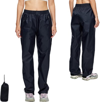 BUBW® Outdoor Broek Dames - Wandelbroek - Camping Broek - Trekking Trousers - Winddichte - Lichtgewicht - Ademende - Geschikt Voor Buitensport - Zwart - Maat S