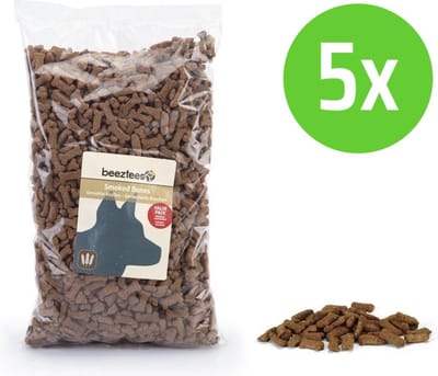 Beeztees gerookte kluifjes - 1400 gram voordeelzak - hondensnack - 5 Verpakkingen