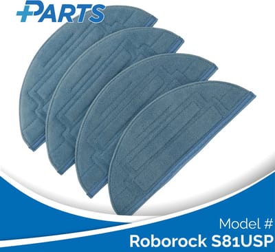 Roborock S81USP Dweilpads (4 Stuks, Plus.Parts® alternatief voor 8.02.0198)