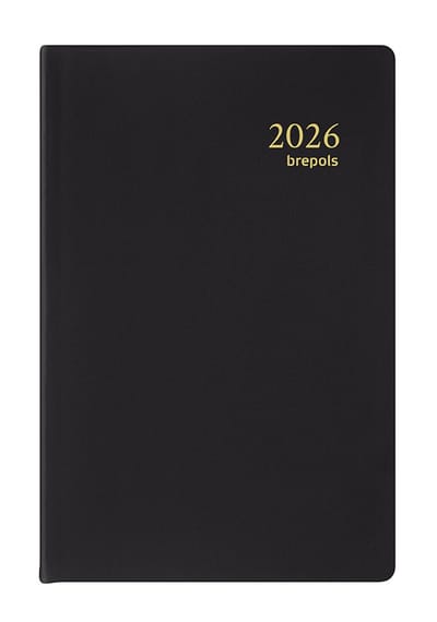 Brepols agenda 2026 - DELTA [0.834] - SETA - 1 week op 2 pagina's - Weekoverzicht - Zwart - 8.1 x 12 cm