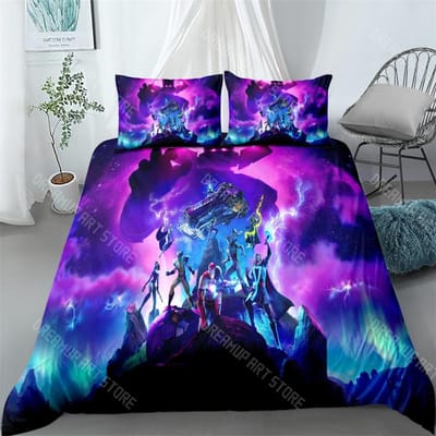 Hot Game Dekbedovertrek Kussensloop Beddengoed Set F-FORTNITES Volwassene Jongen Meisje Slaapkamer Decoratie Kinderen Cadeau Eenpersoons Tweepersoons Groot Formaat EU Single 135x200cm