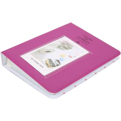 Album photo à glissière avec mémo pour 64 photos 3 pouces Cadeau souvenir pour Instax mini 9 8 violet