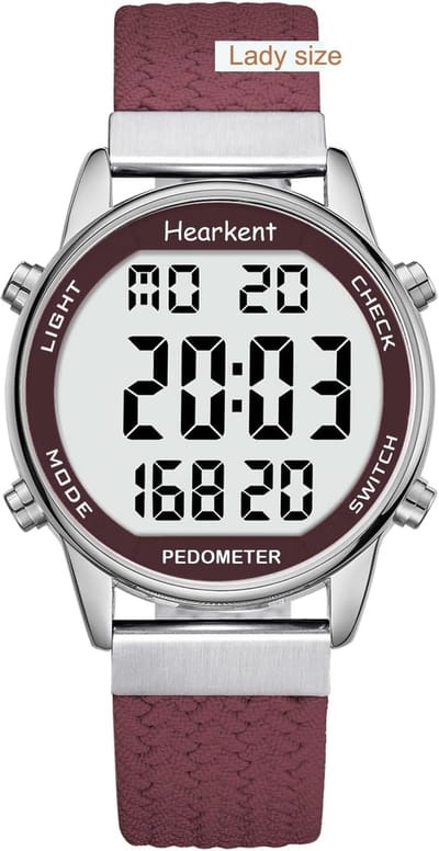 Stappenteller Horloge - Fitness Tracker - Dagelijkse Activiteit - Grote Cijferweergave - 30m Waterdicht - Zwart