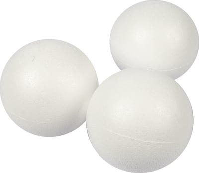 Ballen, d 8 cm, wit, 25 stuk/ 1 doos