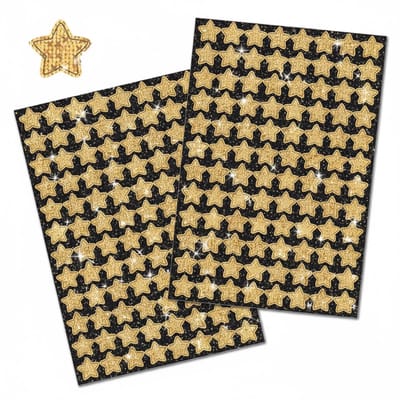 Stickervellen Gouden Glitter Sterren - 200 Sterren - 2 Stickervellen - Stickers Kerst