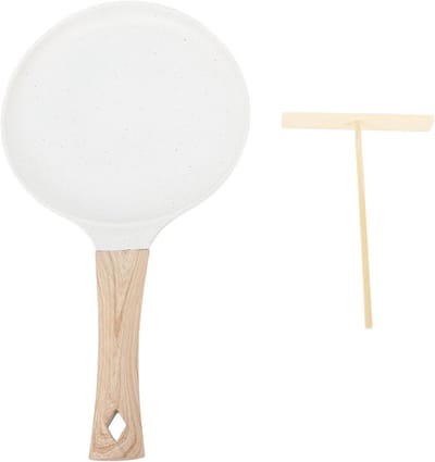 Platte Pannenkoekenpan met Antiaanbaklaag voor Pannenkoeken en Crêpes - Geschikt voor Gas en Inductie